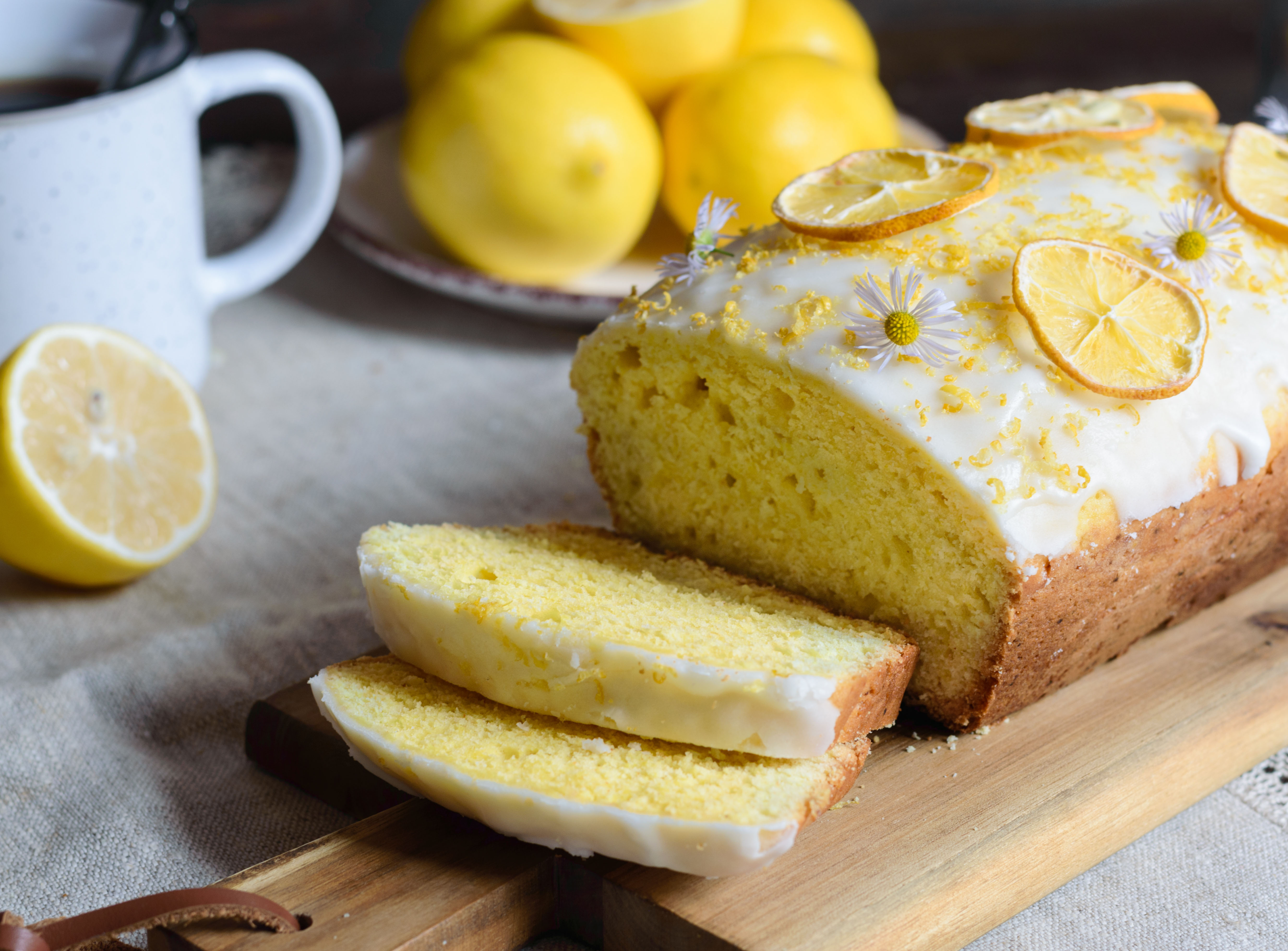 Lemon Drizzle Cake Traditional Cake From England United Kingdom