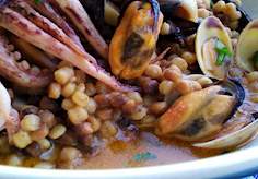 Fregola Ai Frutti Di Mare Traditional Pasta From Sardinia Italy