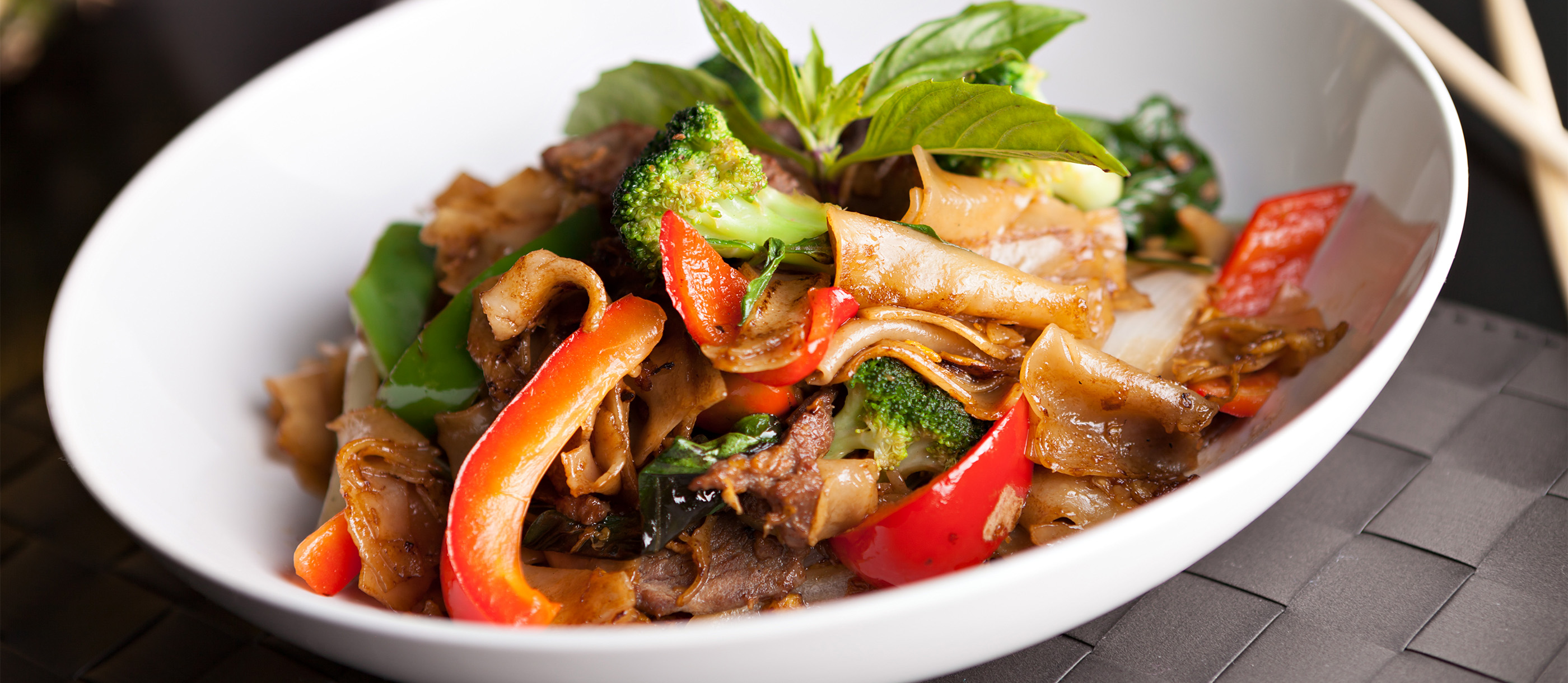 Pad Kee Mao Traditional Noodle Dish From Laos Southeast Asia