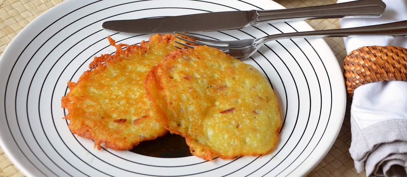 Gromperekichelcher Traditional Pancake From Luxembourg, Central Europe