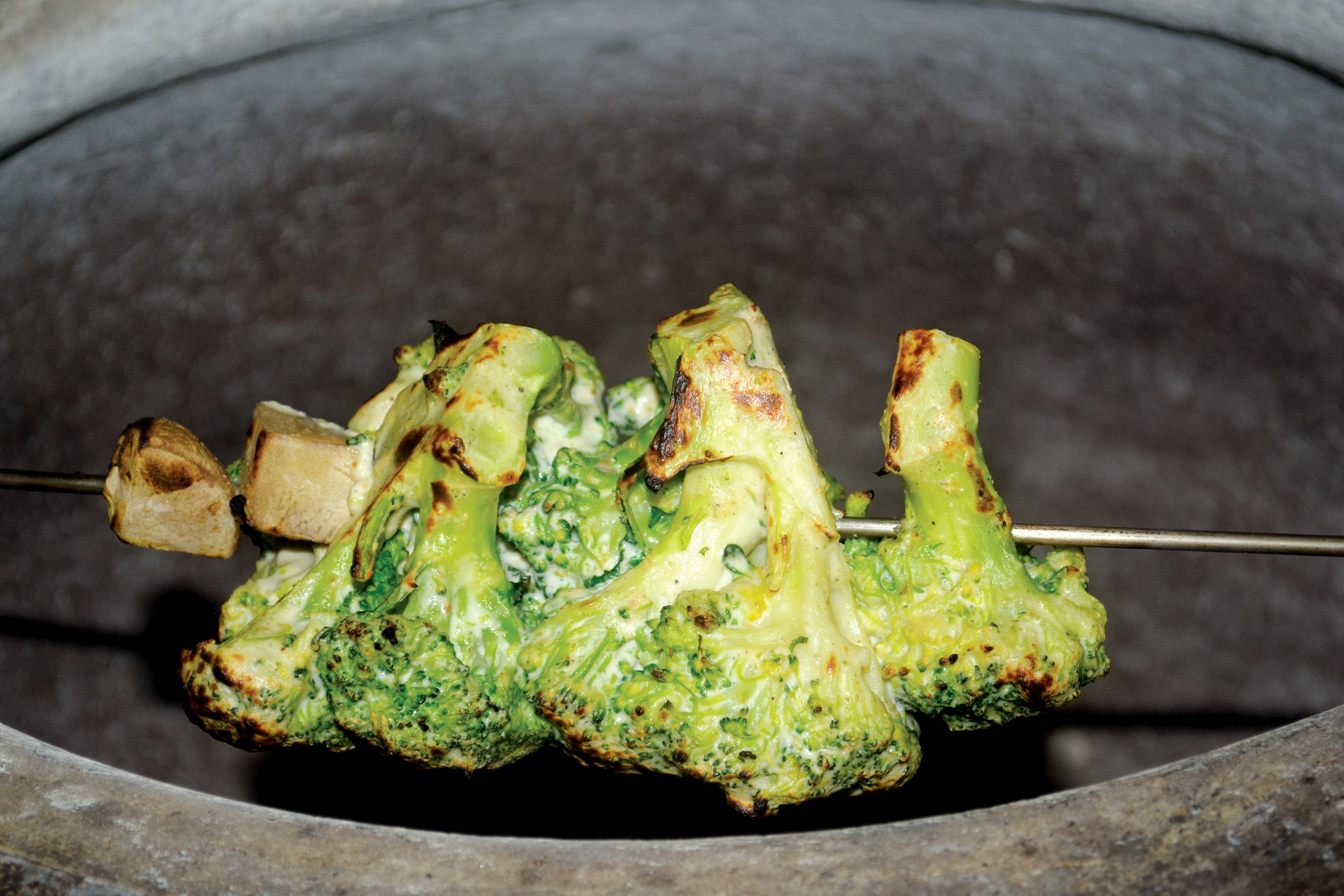 Tandoori Broccoli Traditional Vegetarian Dish From India