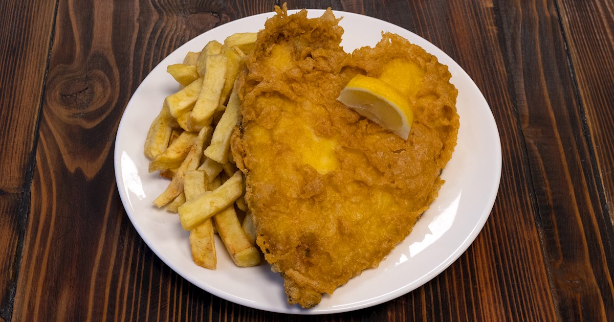 Plaice Fish And Chips | Traditional Saltwater Fish Dish From England