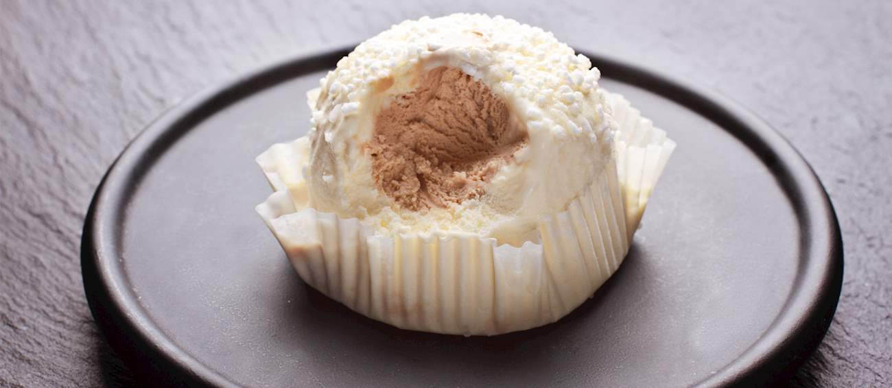 Tartufo Traditional Ice Cream From Pizzo, Italy