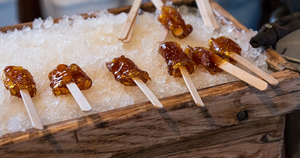 Sugar on Snow Traditional Frozen Dessert From Vermont, United States