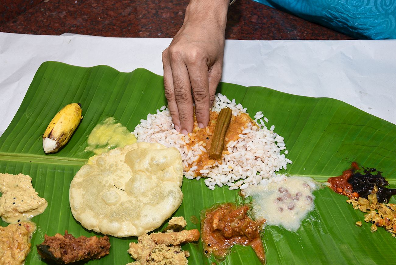 Sadhya Traditional Feast From Kerala India