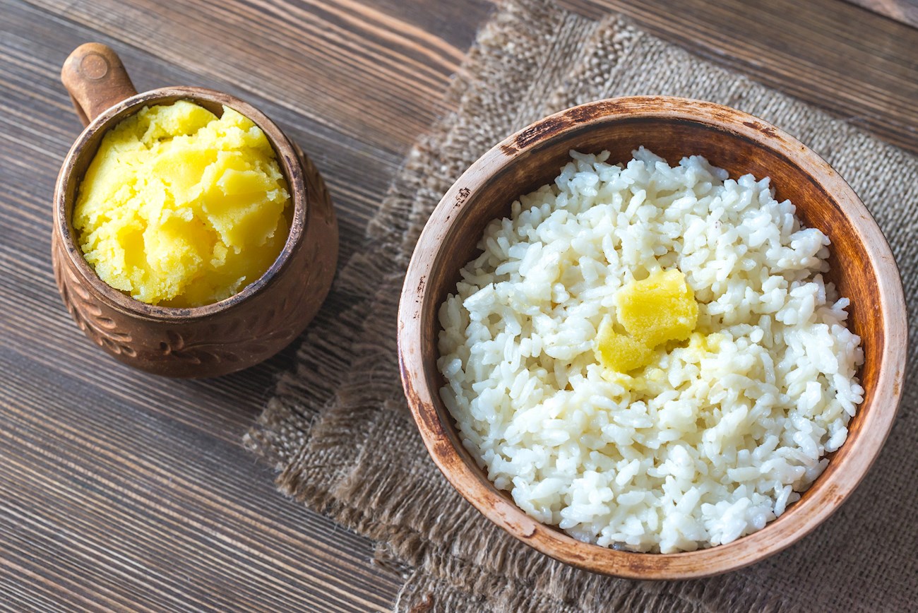 Ghee Bhaat Traditional Rice Dish From West Bengal, India