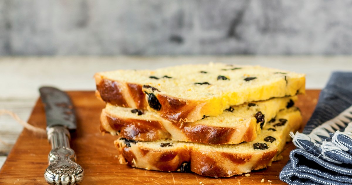 Saffron Cake Traditional Dessert From Cornwall, England