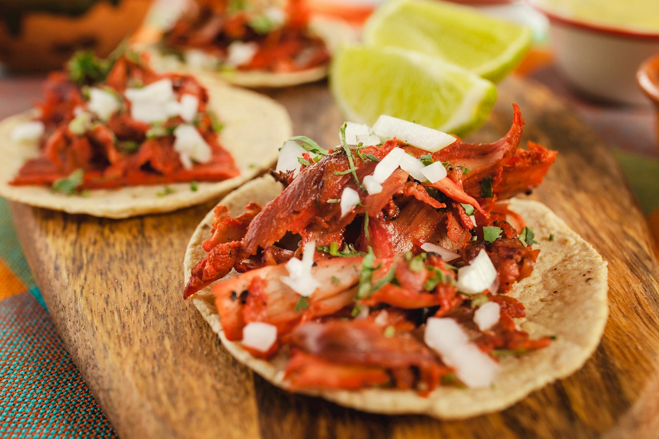 Tacos al Pastor Traditional Street Food From Mexico