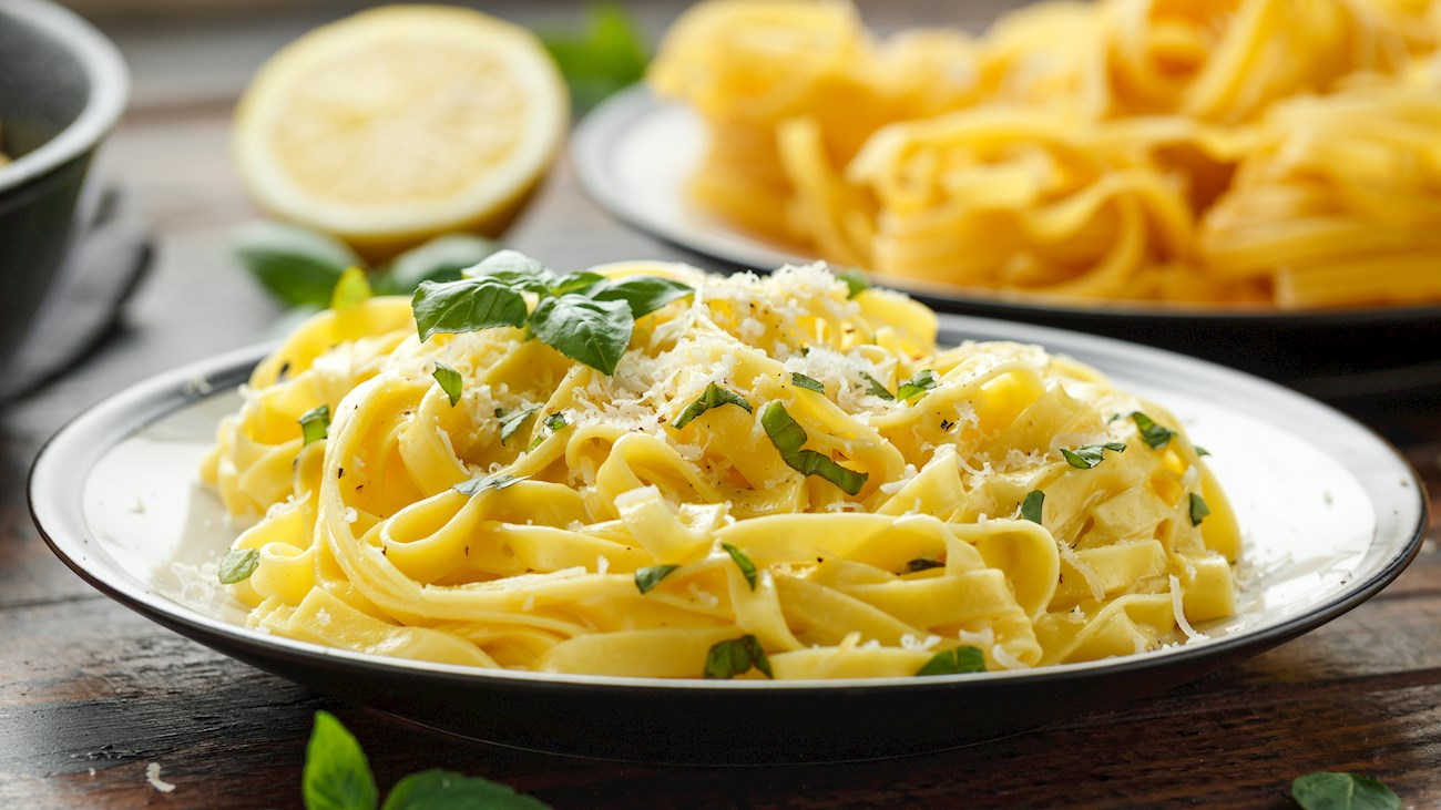 Pasta al Limone Traditional Pasta From Italy, Western Europe