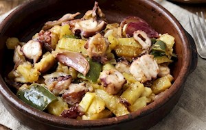 Frita de pulpo