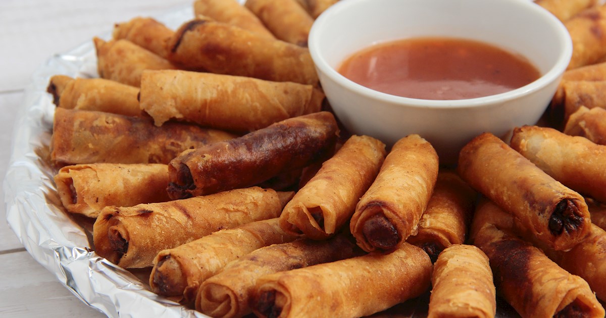 Lumpiang Shanghai Traditional Snack From Philippines, Southeast Asia
