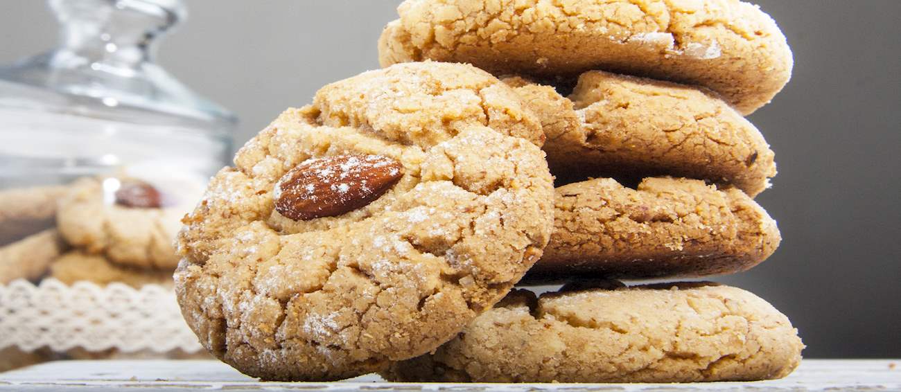 Amygdalotá Traditional Cookie From Greece Southeastern Europe