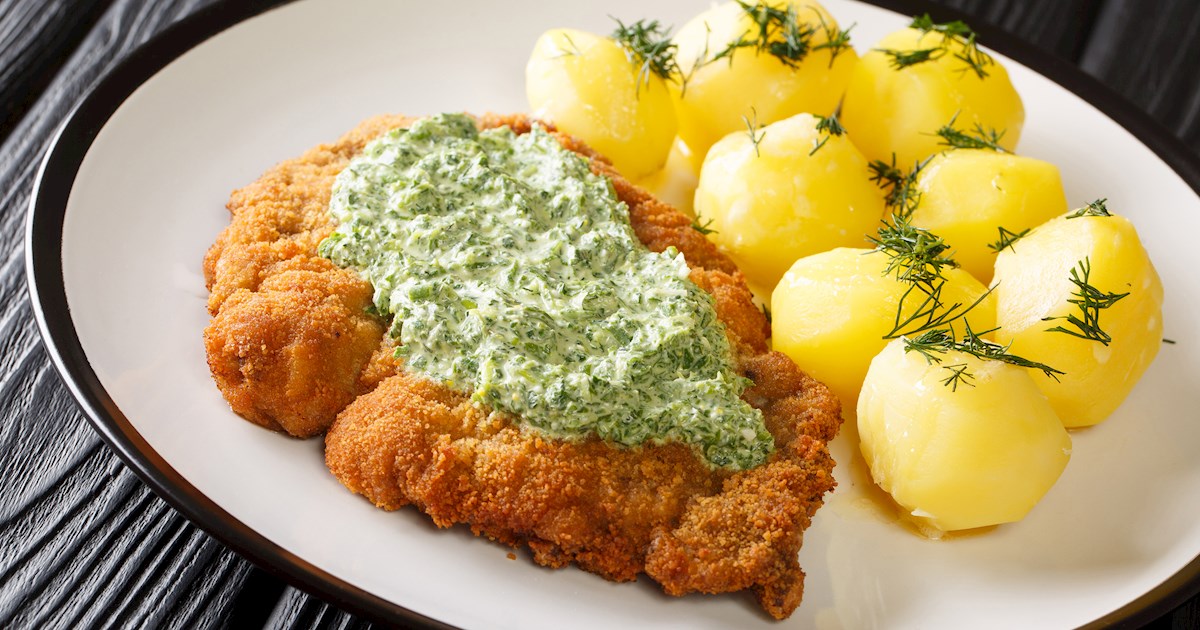 Frankfurter Schnitzel Traditional Veal Dish From Frankfurt am Main, Germany