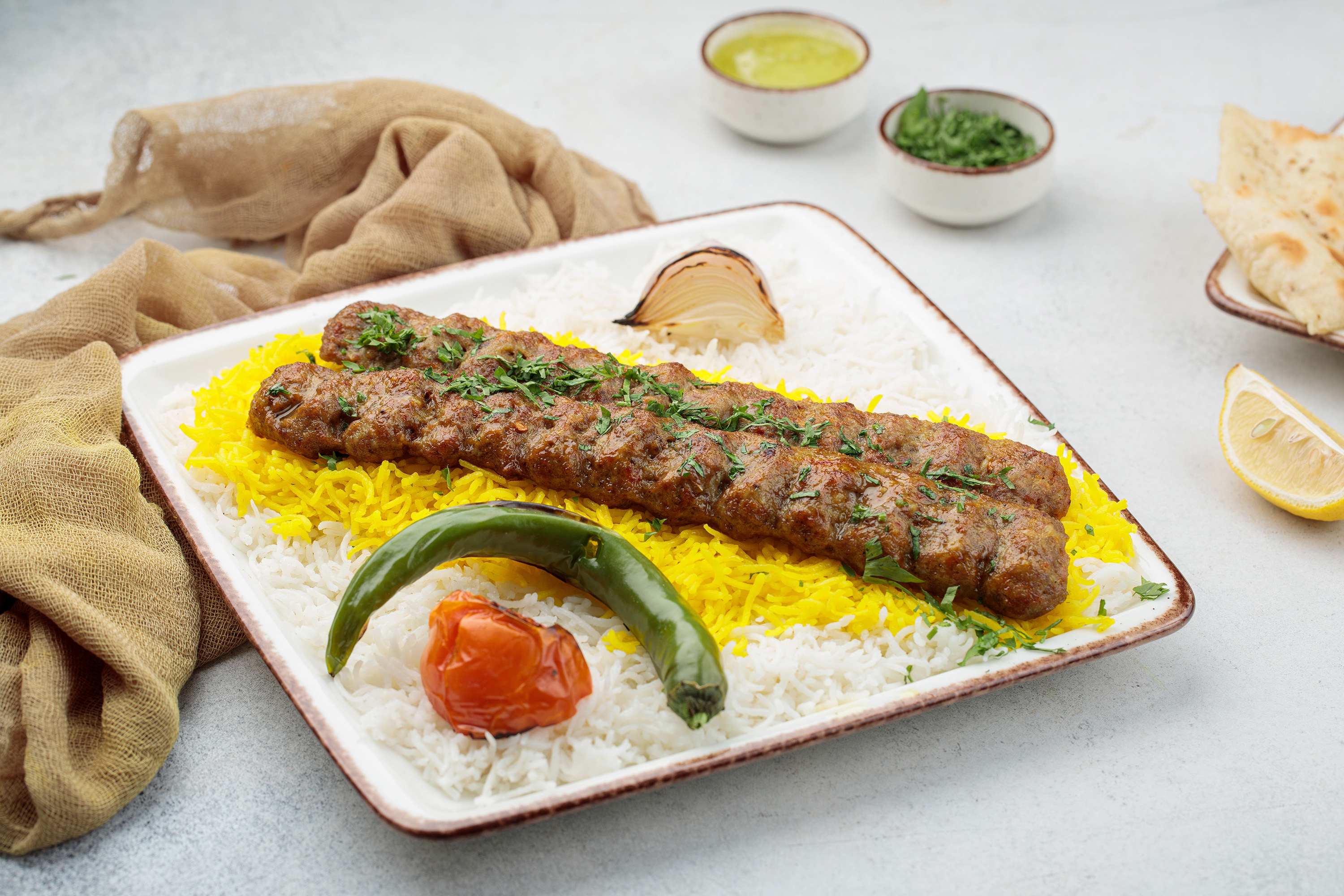 Chelow Kebab Traditional Meat Dish From Iran Chelow Kebab Traditional Meat Dish From Iran