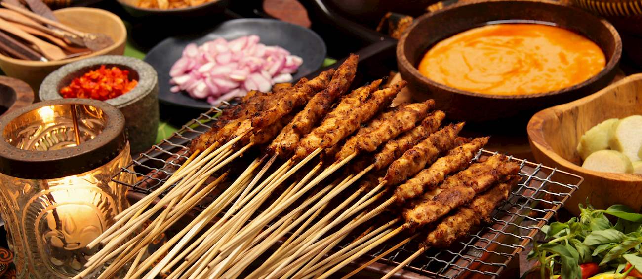 Satay Traditional Meat Dish From Java, Indonesia