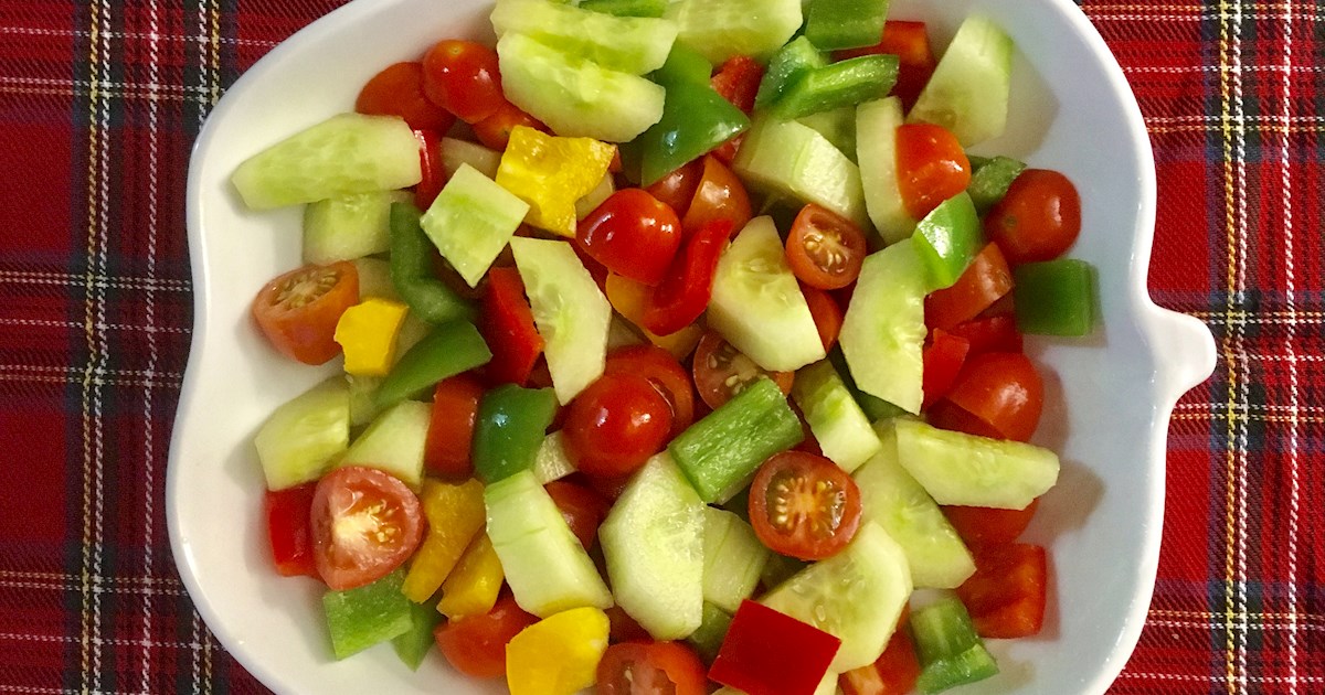 Srpska Salata | Traditional Salad From Serbia, Southeastern Europe