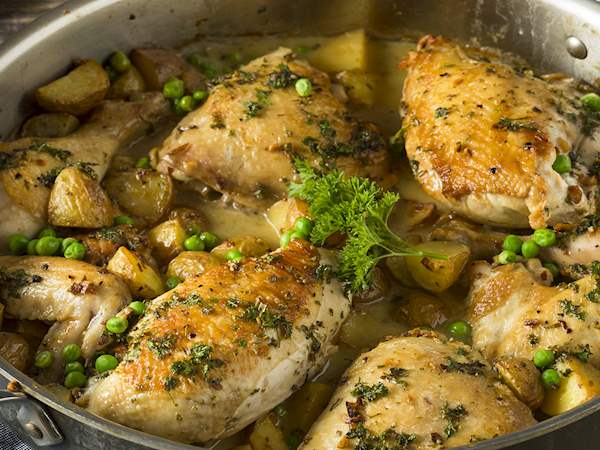 Chicken Vesuvio Traditional Chicken Dish From Chicago United States Of America