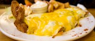 Parmo Traditional Fried Chicken Dish From Middlesbrough England Parmo Traditional Fried Chicken Dish From Middlesbrough England