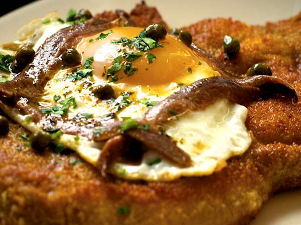 Schnitzel Holstein Traditional Veal Dish From Berlin Germany