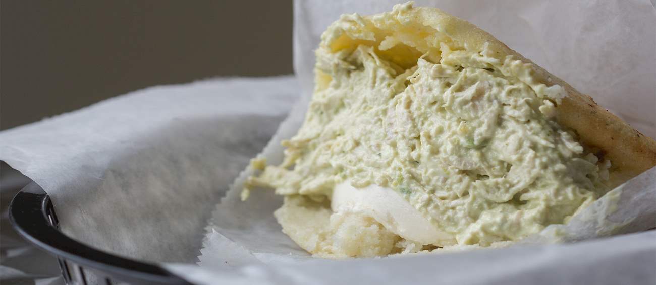 Arepa Reina Pepiada Traditional Sandwich From Venezuela