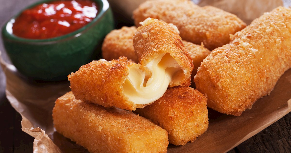 Mozzarella Sticks Traditional Cheese Dish From United States of America