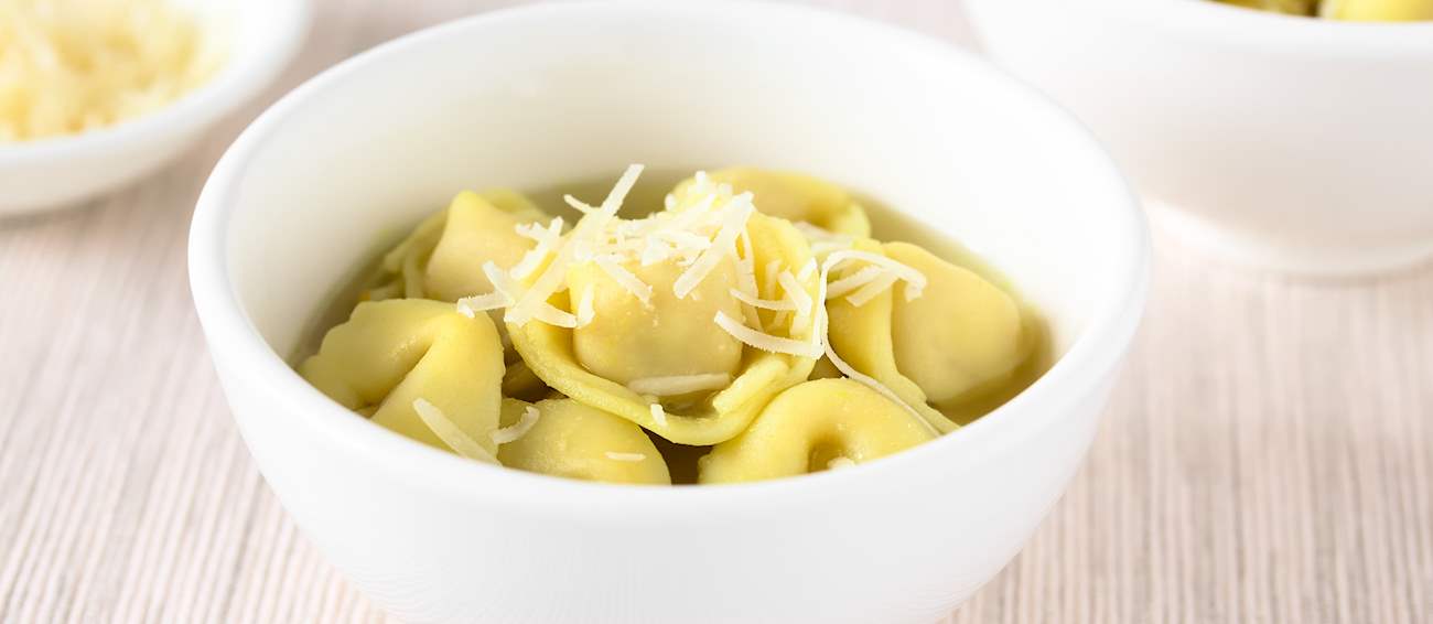 Tortellini in Brodo Traditional Pasta From Bologna, Italy