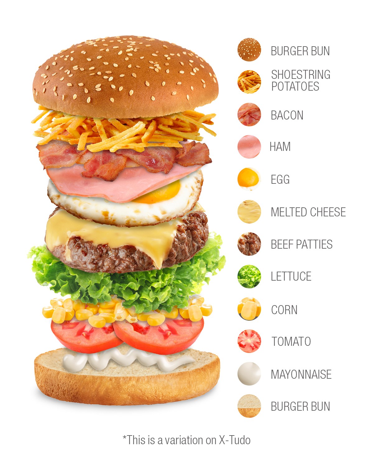 XTudo Traditional Burger From Brazil