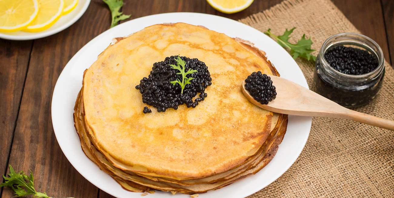 Blini Traditional Pancake From Russia Eastern Europe