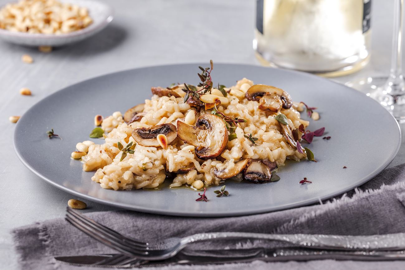 Risotto ai Funghi Porcini Traditional Rice Dish From Italy