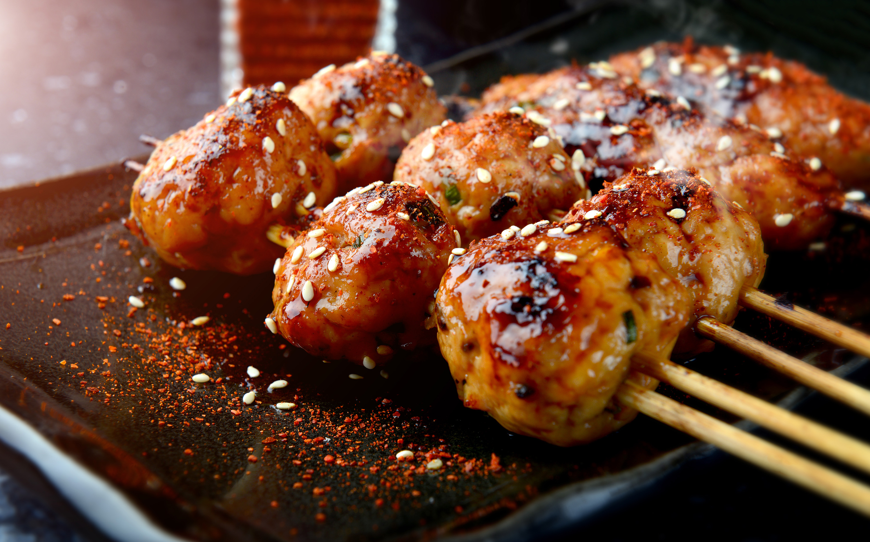 Tsukune Yakitori Traditional Chicken Dish From Japan