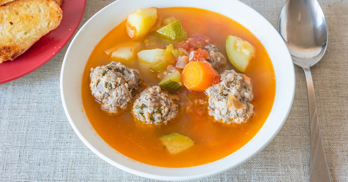 Sopa de Albondigas | Traditional Meat Soup From Mexico