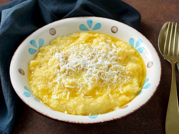Polenta Concia Traditional Porridge From Aosta Valley Italy