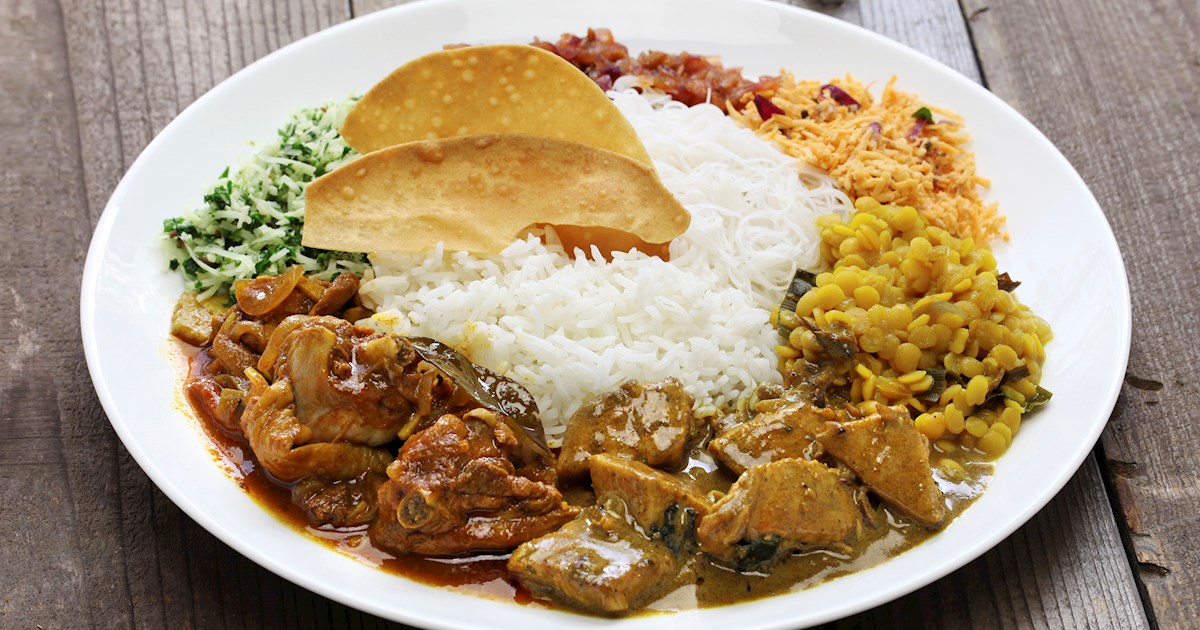Sri Lankan Rice And Curry  Traditional Rice Dish From Sri Lanka