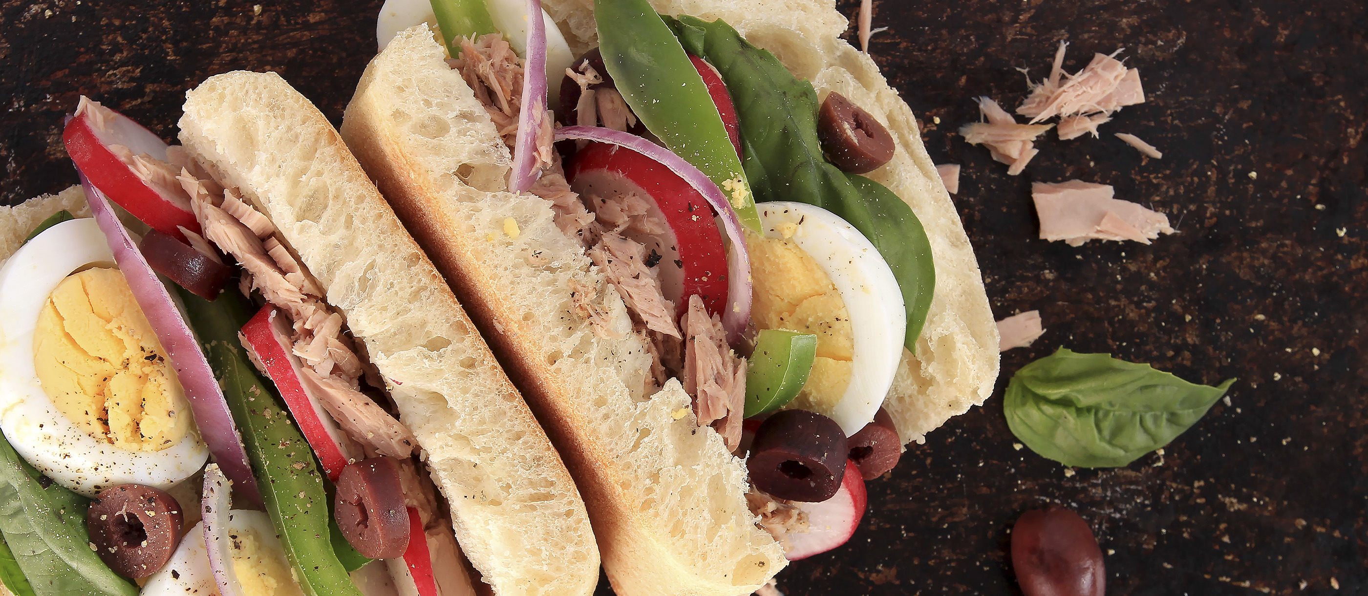 Panbagnat Traditional Sandwich From Nice, France