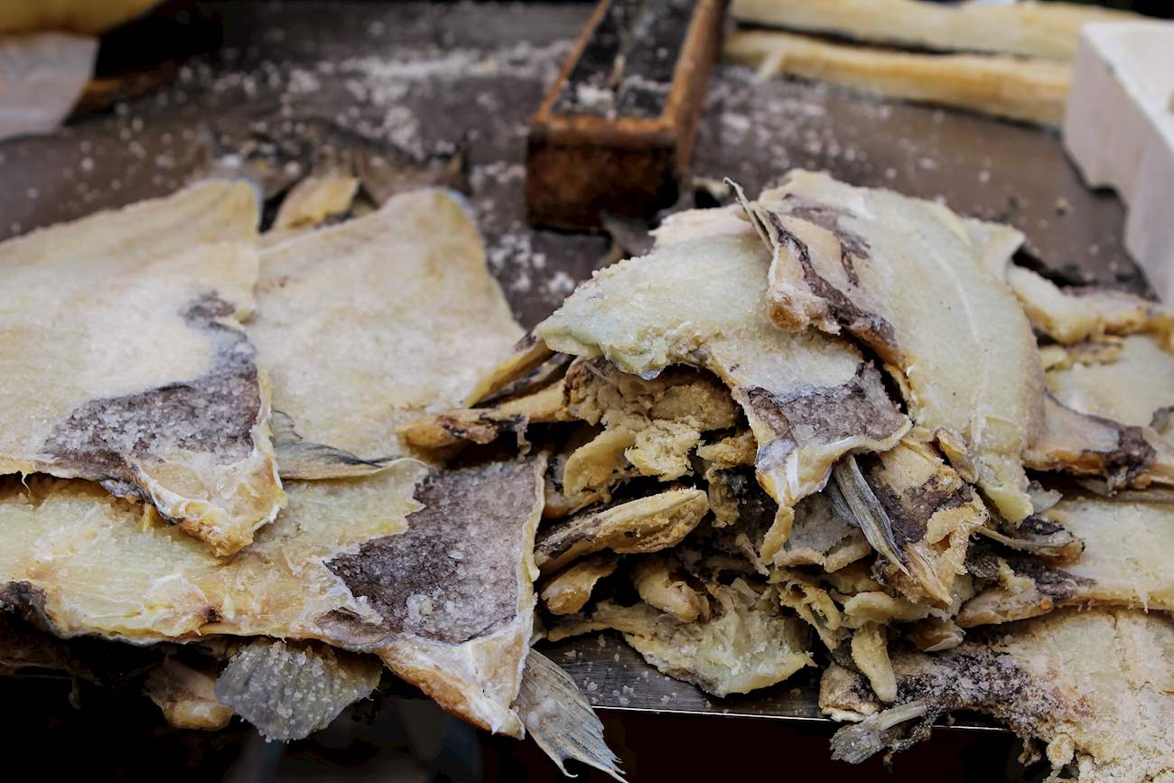 Pescado Seco Traditional Saltwater Fish Dish From Canary Islands, Spain