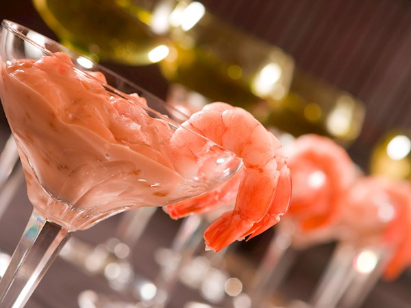 Ocean Prime - Smoking Jumbo Shrimp Cocktail? Sign us up!
