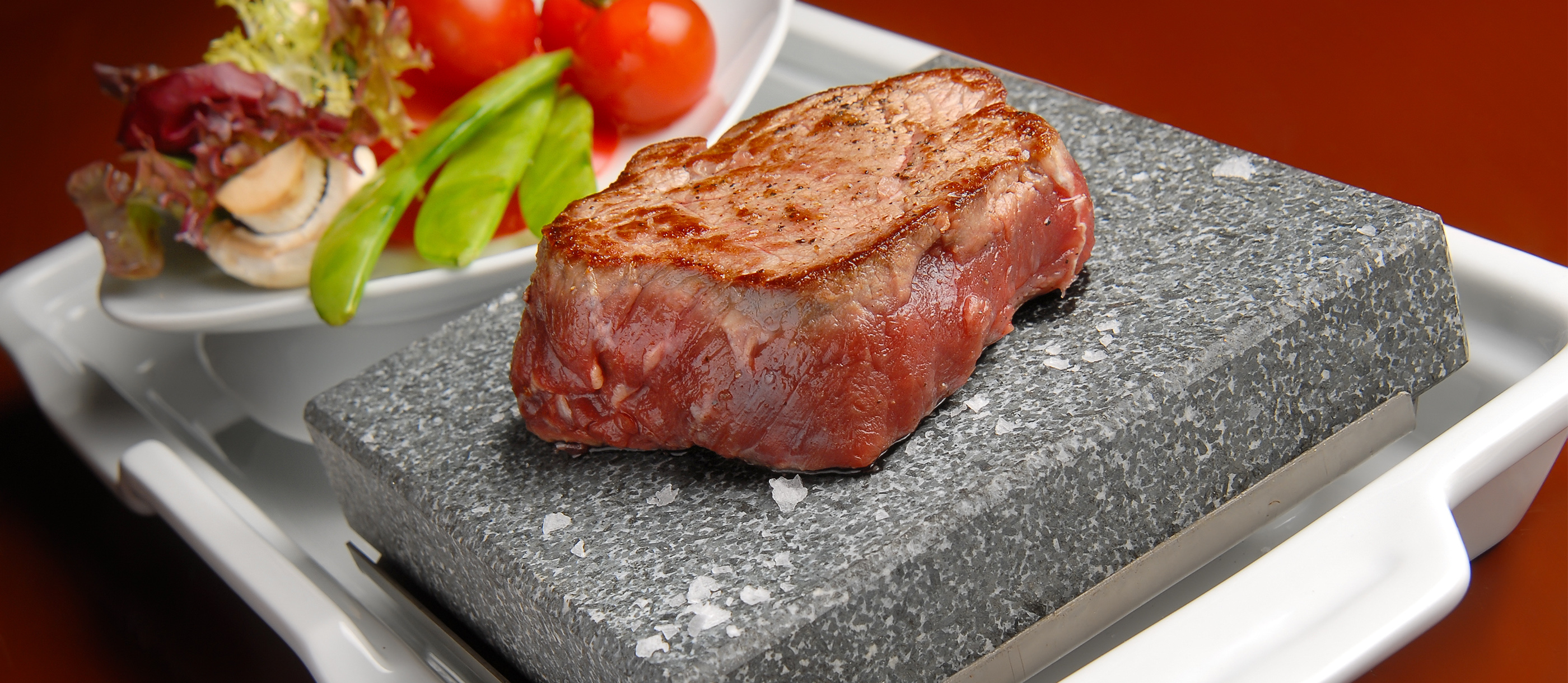 Grilled Meat on Stone Traditional Meat Dish From Taiwan