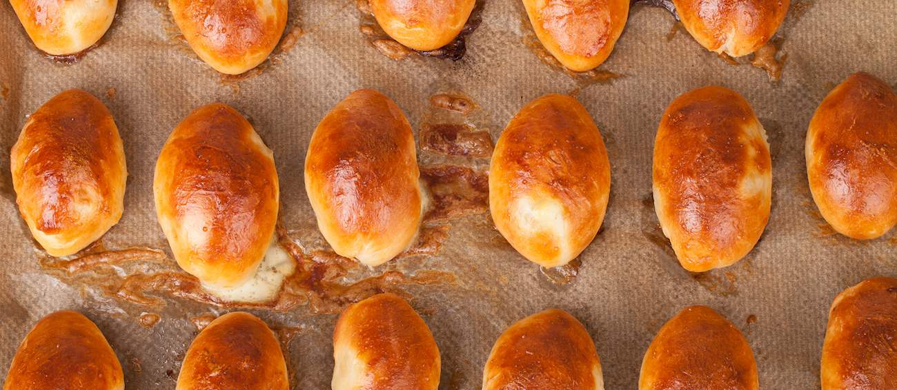 Pīrādziņi Traditional Savory Pastry From Latvia, Baltic
