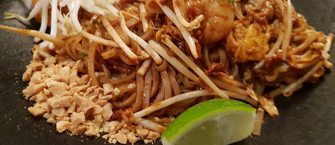 Pad Thai Traditional Noodle Dish From Thailand, Southeast Asia