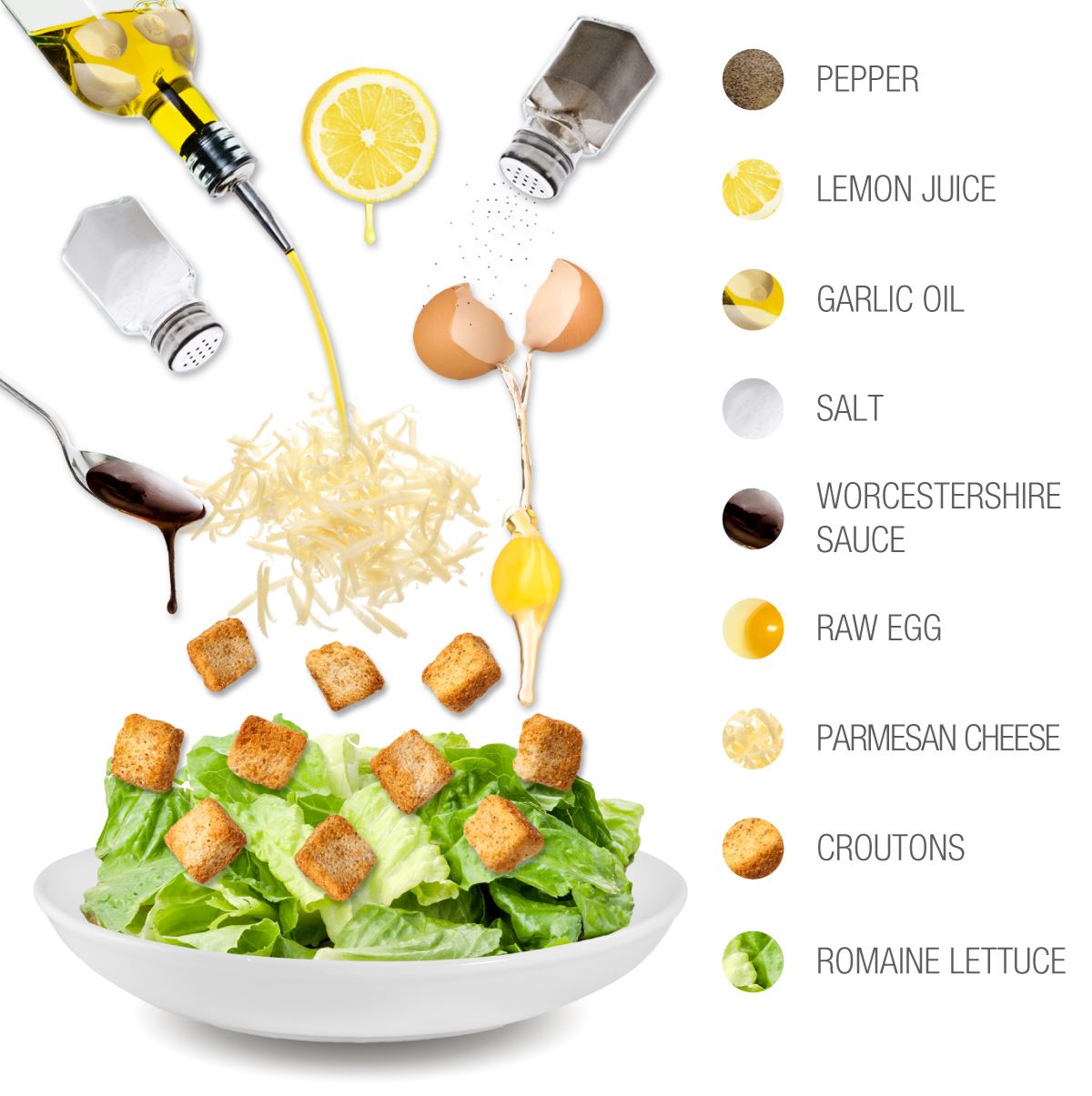 Caesar Salad Traditional Salad From Tijuana, Mexico