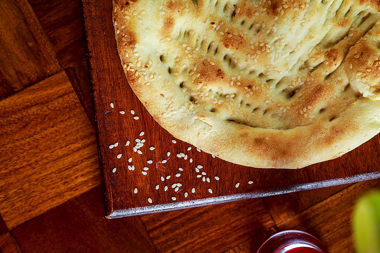 Roghni Naan Traditional Flatbread From India