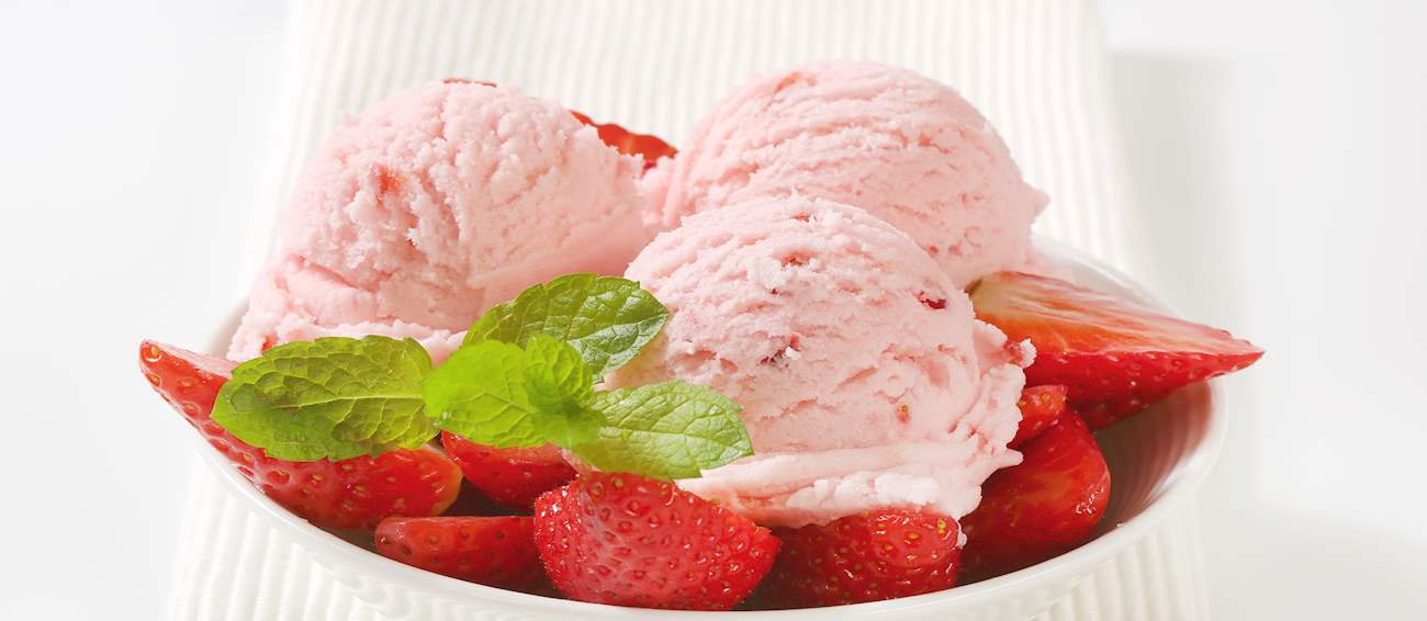 Gelato Alla Fragola | Traditional Ice Cream From Italy, Western Europe