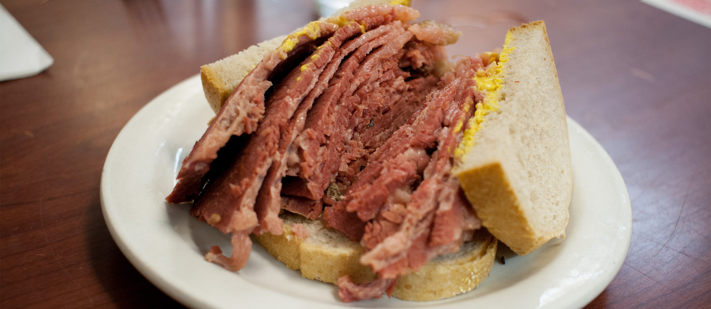 Montreal Smoked Meat Traditional Sandwich From Montreal 