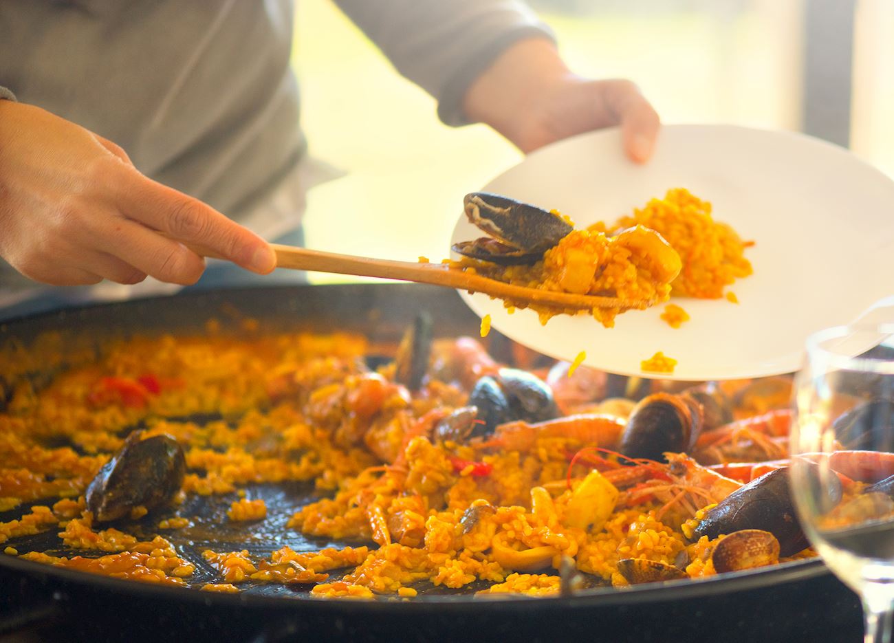 Paella Traditional Rice Dish From Spain