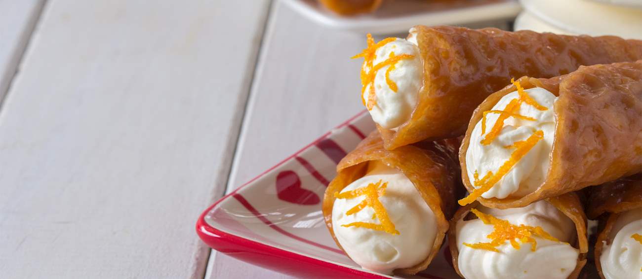 Brandy Snaps Traditional Dessert From England, United Kingdom