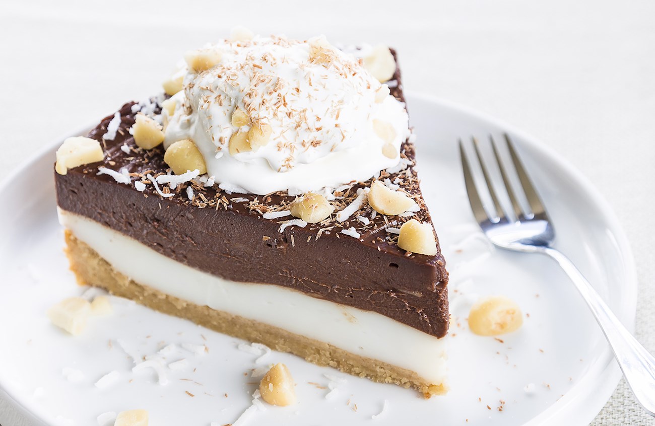 Haupia Pie Traditional Sweet Pie From Hawaii, United States of America