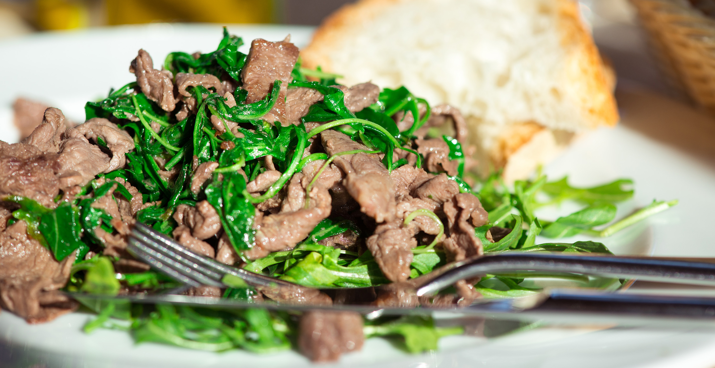 Straccetti | Traditional Beef Dish From Lazio, Italy Straccetti | Traditional Beef Dish From Lazio, Italy