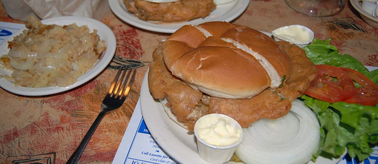 Fried Brain Sandwich Traditional Sandwich From Midwestern United