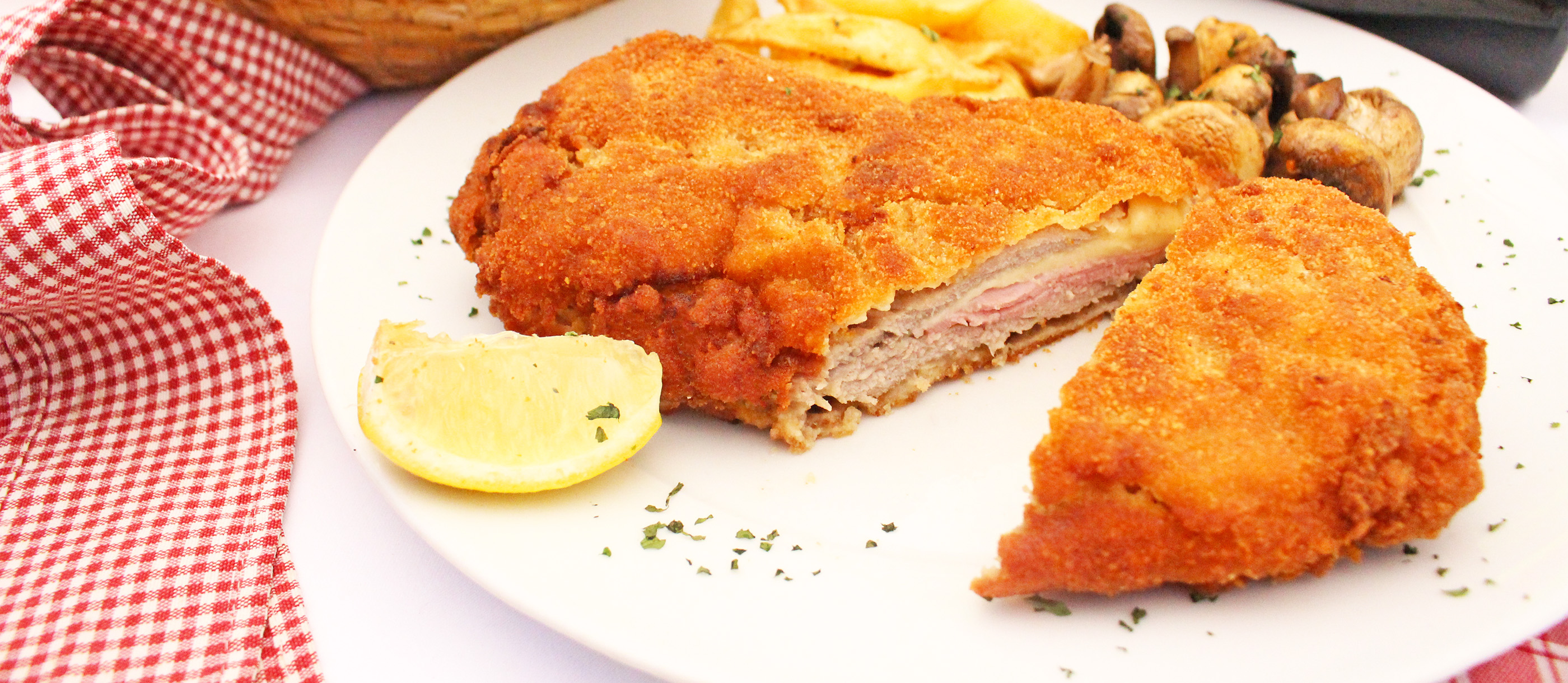 Zagrebački Odrezak Traditional Meat Dish From Zagreb, Croatia