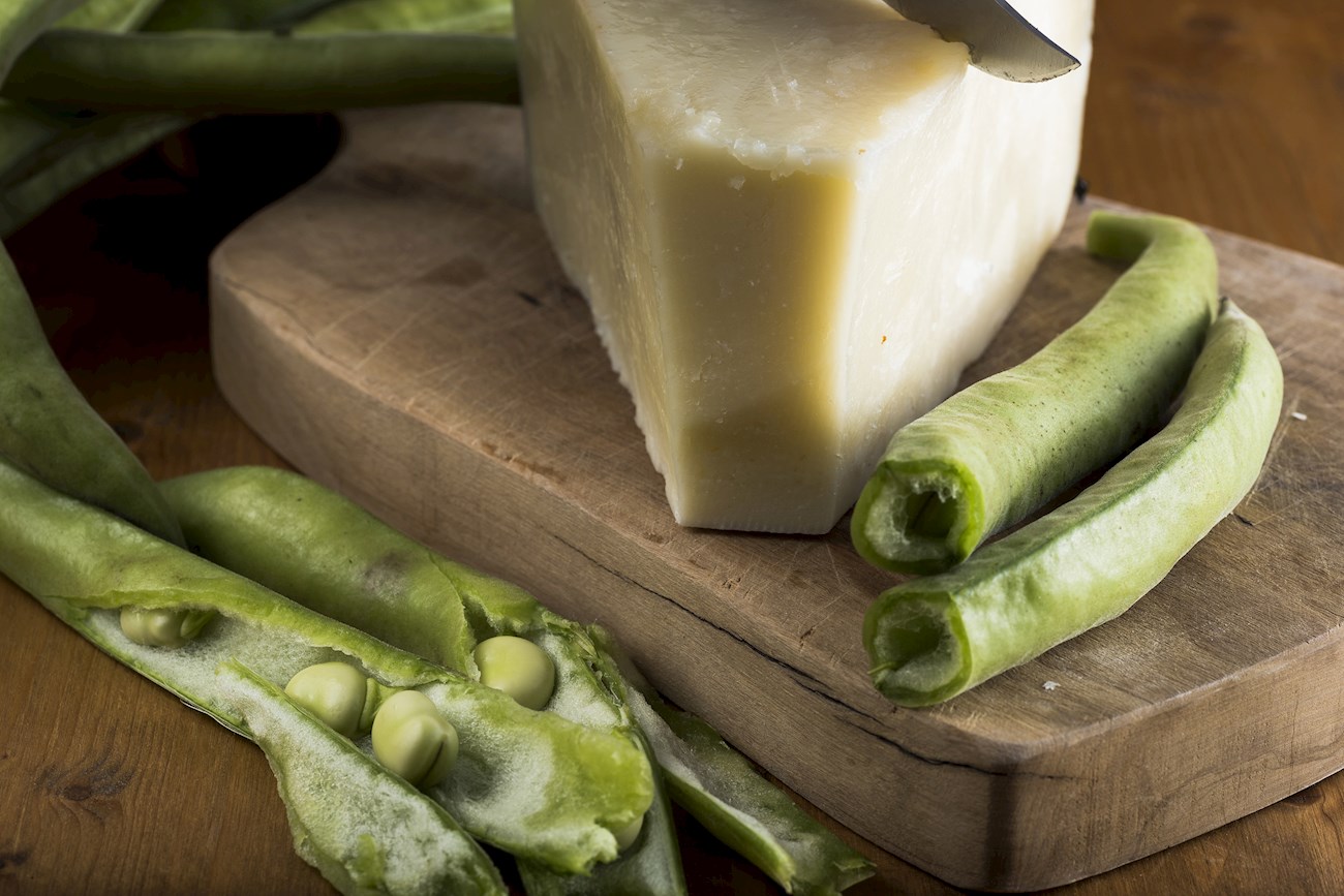 Baccelli e Pecorino Traditional Appetizer From Tuscany, Italy